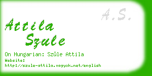 attila szule business card